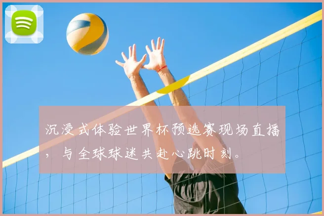 沉浸式体验世界杯预选赛现场直播,与全球球迷共赴心跳时刻。